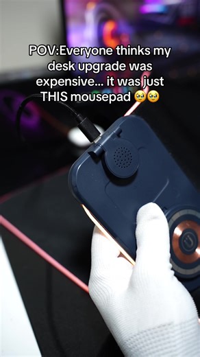 Everyone thinks my desk upgrade was expensive… it was just THIS mousepad 🤩🤩Multi-Functional PremiumRGB MousePad #15RGBLights #WirelessFastCharge #DeskSetup #HomeOffice #fyp