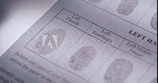 Fingerprint investigation close up CSI