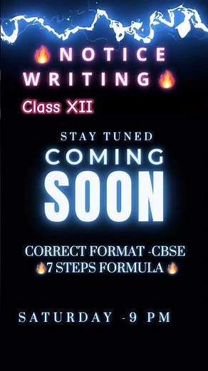 🔥Notice Writing - Correct Format -| Class 12 -Notice Writing | CBSE Format of Notice Writing🔥💯