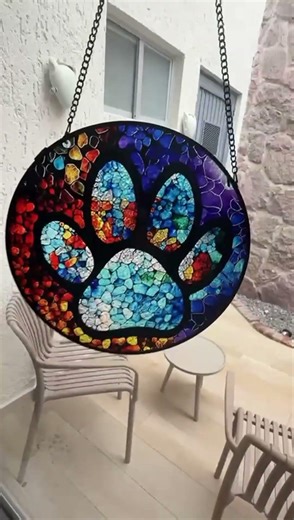 This suncatcher is absolutely BEAUTIFUL! Perfect gift! | Review of Stained Glass Window Hanging, DOU