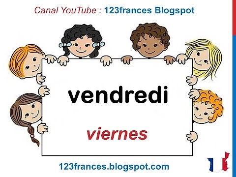 Curso de francés 5 -Los DÍAS DE LA SEMANA en francés vocabulario Jours de la semaine Aula de francês