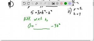 The accompanying figure shows a spherical cap of radius ρand height h cut from a sphere of radius r. Show that the volume V of the spherical cap can be expressed as a. V=(1)/(3) πh^2(3 r-h) b. V=(1)/(6) πh^2(3 ρ^2+h^2). | Numerade
