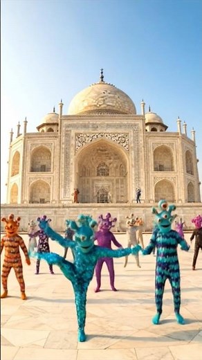 Crazy aliens 👽 dance on tajmahal #DreamScreenAI