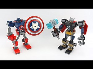 LEGO THOR and CAPTAIN AMERICA Mech Armor (76168/76169) SPEED BUILD + REVIEW