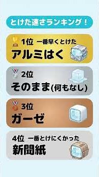 【観察】氷のとけ方をくらべよう！お家でできる氷のふしぎ実験｜自由研究・学習 #実験 #キッズネット #自由研究