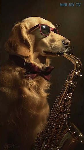 Dog Playing Saxophone Jazz 🎷🐶 | Funny & Cool Jazz Dog Performance 2025 | AI Music Animation