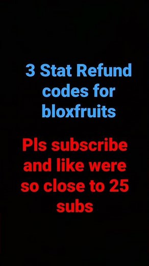 3 Stat Refund Codes for bloxfruits|Roblox