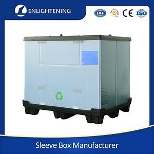[Hot Item] Operator Convenience Collapsible Bulk Mega Pack Stackable Easy-Folding Customized Sturdy Plastic Pallet Container with Good Price