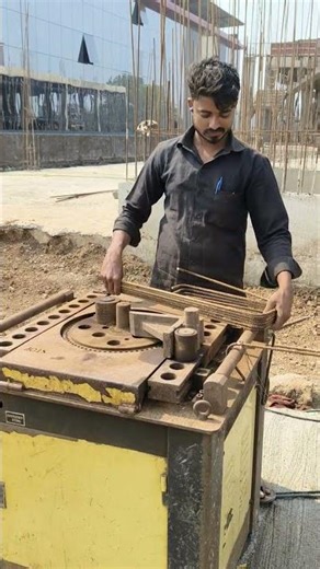 bar bending machine ring column working