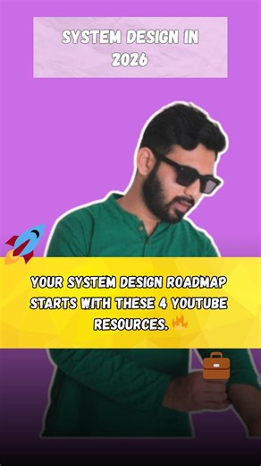 Saurabh Pranjale on Instagram: "👉🏻Your System Design 🔥 roadmap starts with these 4 YouTube resources.🚀 Comment link for links 🔗 [code system design programming frontend backend web development ai techreel techtricks ]"