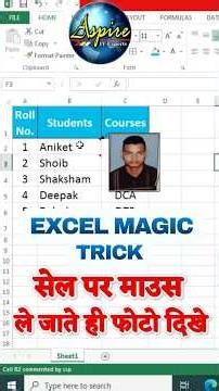 How to Insert Picture in Excel Comment | Amazing Excel Trick #excel #trick mouse hover