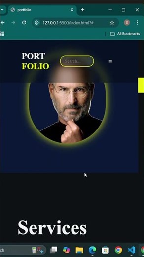 Responsive Portfolio Using React.js and CSS