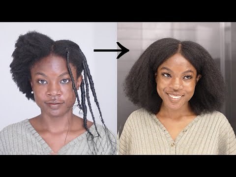 So I Tried Stretching My Natural Hair with Irun Kiko.. African Threading on Short 4c Hair