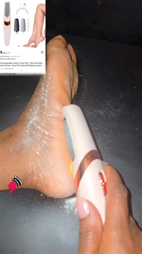 Rechargeable Electric Foot File, 1 BoX Portable Foot Grinder, Foot File Tool with Replacement Head, Professional Foot Care Tool for Home Use Sold by Whshop Int #pedicure #pedicurekit