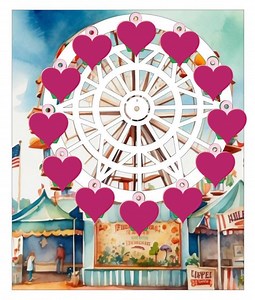 Ferris Wheel CARD Interactive-printed Background With Wheel That You Can Move. - Etsy