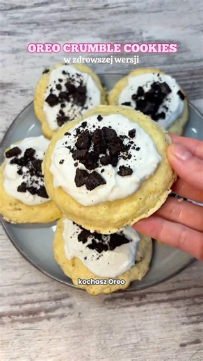 Nie uwierzysz, że to jest FIT! 😱 Oreo Crumble Cookies #oreo #cookies #fit #healthyfood #recipe
