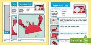 Paper Plate Crab Craft Instructions (Under the Sea)