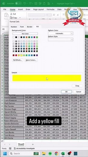 Learn how to highlight the active Cell in Excel using VBA #excel #ytshorts #shorts #viral #tutorial