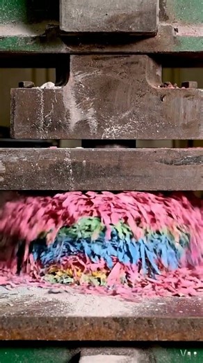 Hydraulic Press vs Soap Shavings 😳 LOUD Crunch Compression ASMR #shorts #viral