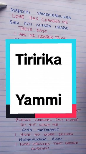 Mapenzi Yamenibadilisha sana #tiriri #tiririka #yammi #bongo #kenyantiktok #africantiktok #tanzaniatiktok #viral #lyricstranslation #ambanilyrics