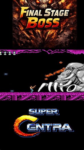 Super Contra Final Stage Boss Fight 🔥 NES Retro Game #shorts