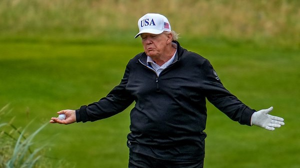 Did Donald Trump get caught cheating at golf in Scotland?