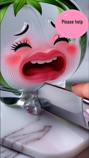 “Glass Watermelon Crying ASMR 🍉✨ | Emotional Cut + Crystal Sounds | Cute Kids Feel Video”