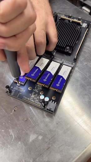 60K views · 1.8K reactions | We have a new report coming today about the Apex X21 card - here we have 21x Solidigm QLC drives going in to give us a deeper view of the performance options with this card. These drives provide a pretty fantastic combo of performance and value #ssd #computers #storage | StorageReview | Facebook