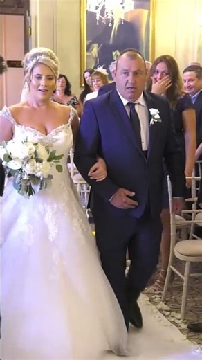Bride Walks Down The Aisle