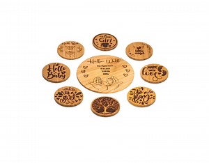 Souvenirs de naissance | Personnalisable | 3 tailles | Des bois spéciaux pour des moments spéciaux | Fabriqué à la main | cerise | Jalons - Etsy France