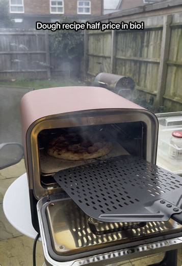 The best dough recipe to go with the ultimate oven! If you buy through my link DM me on Instagram for the recipe I will send it for free! #pizza #tiktokshop #woodfiredpizza #homecooking