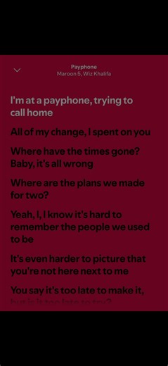 Maroon 5, Wiz Khalifa - Payphone | #spotify #lyrics #fyp