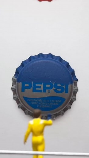 What’s your guess? I am constantly looking for ways my miniature figures can interact with the real world, and using basic objects has always been something as an ideal prop and gives perspective on the scale of figure I use within my artwork. Creating narratives around these objects, most recently packaging bags is also such a fun part of my artwork. Scrubbed Out Pepsi is a continuation of my Scrubbed Out Coke series, where will we go next!! Stay tuned for more pop art inspired miniature art #m