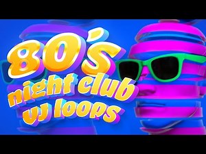 80s Nightclub Party Visuals | Retro VJ Loops & Disco Lights | 4K Party Background