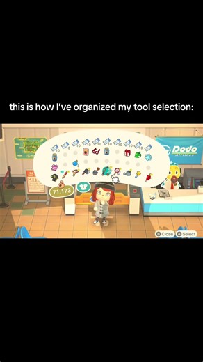 the best way to have your tool inventory on ACNH and I stand by it 🤷🏼‍♀️