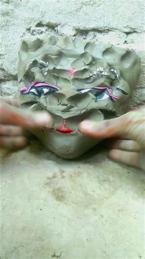 “Kanha Idol Making with Clay 😍 | Easy DIY Krishna Murti #shorts”