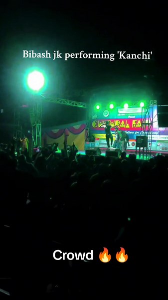 Crowd going wild🔥🔥 one of the best show of @Bibash Jk 🔥🔥 #bibashjk #jksquad #kanchi #live #kanchideunatimronumber #concert #jkconcert #pokhara #rap #nepalisong #nepalirap #tiktok #fyp #viral
