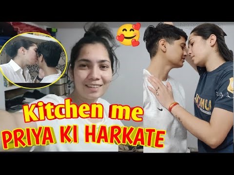 Kitchen me Priya ki Harkate//lesbian couple vlog 🏳️‍🌈‪@duggu-priya‬ #lesbian #lgbt
