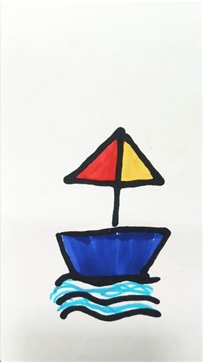 ⛵ Drawing for kids #short #kidsfuntv #kidstvforfun