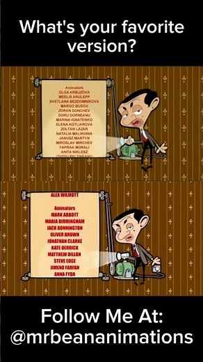 Mr Bean End Credits 2002 & 2025 #mrbean #shorts