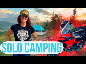 Solo FEMALE MOTORCYCLE Camping. Rocky Mountain Ducati Multistrada 1260 Adventure- BEAR SCARE!