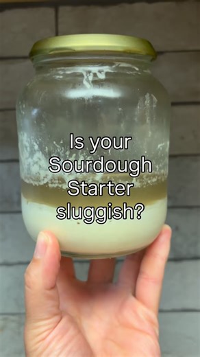 Has your starter been neglected and sitting at the back of your fridge? Is your starter sluggish, runny, little to no rise? Here’s how to wake it up 👇 ✨ 4 tips to revive a sluggish starter: 1. Feed more often – Try every 12 hours or do peak to peak feeds to build back that strength. 2. Keep it warm – Aim for around 26–29°C (78–84°F). Use a warming mat or keep it covered in a warm towel beside your fridge. 3. Use a higher feeding ratio – Go 1:2:2 or even 1:3:3 for a boost. This will help balance