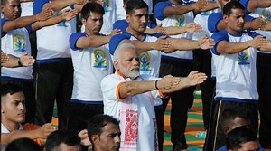 Over 50,000 join Modi for world yoga celebration
