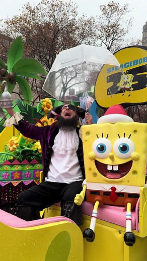 SpongeBob and Patchy at Macy's Thanksgiving Parade