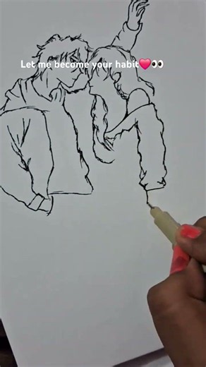 Drawing of couple Ghibli style ❤️💕👀🖌🫶🏻 #explorepage #drawing #animeeart #art #aadat #honeysingh