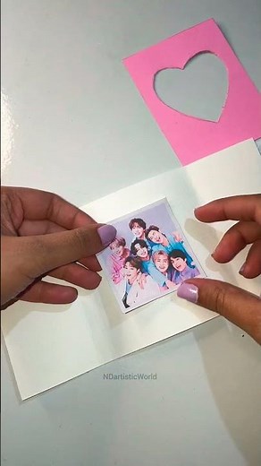 Diy BTS Cute Card 💜✨ #btsshorts #bts #btscard #kpop #btsedits #cardcreations #shorts #ytshort #howto