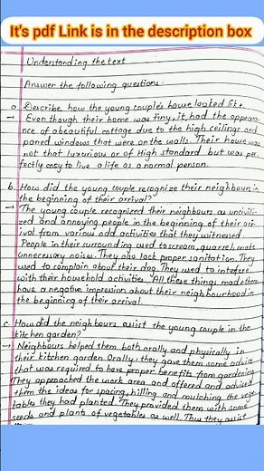 Neighbours full exercises || Class 12 English Literature Section || Short Story ||By- Tim Winton