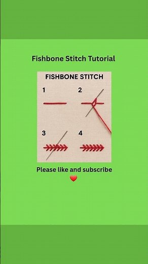 Beautiful Fishbone Stitch Tutorial | Easy Step-by-Step Embroidery