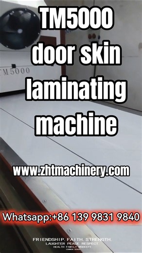 TM5000 mass-produces door skins in high efficiency #wood #factoryproducts #doors #homedecor #machine