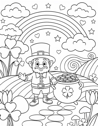 St. Patrick’s Day Coloring Pages Bundle – 10 Printable Pages for Kids & Toddlers - Etsy